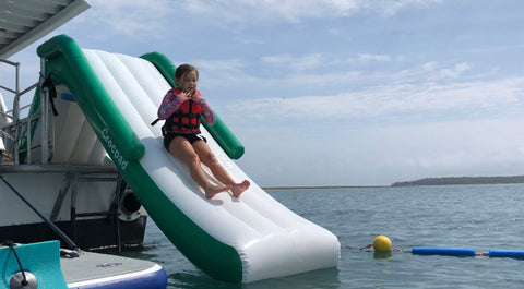 BOAT PONTOON WATERFALL SLIDE