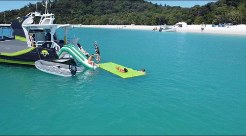 BOAT PONTOON WATERFALL SLIDE