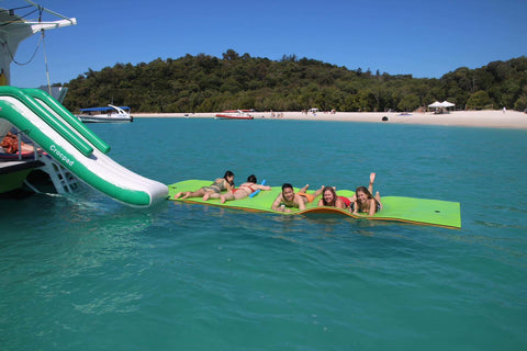 BOAT PONTOON WATERFALL SLIDE