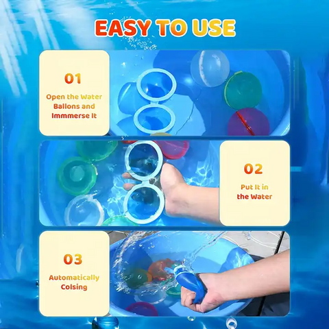 12 REUSABLE WATER BALLOONS Pack